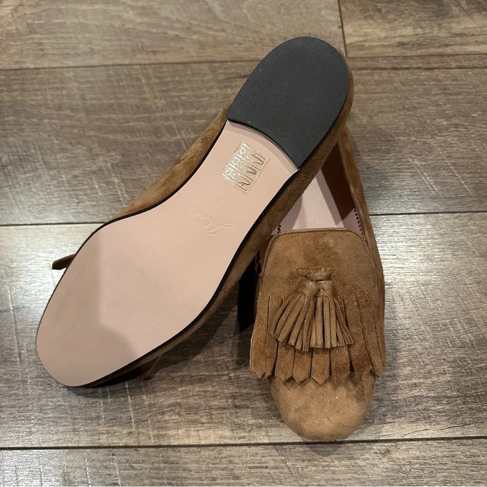 J.Crew Suede Tassel Smoking Slippers Loafers NWOT - Picture 3 of 5